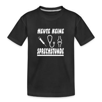 Arzt - Kinder Premium Bio T-Shirt - Schwarz - Vorne