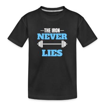 Body Building Weights Sport Gift - Kids' Premium Organic T-Shirt - black - Front