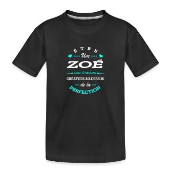 ZOÉ PARFAITE - NOM ZOÉ - T-shirt bio Premium Enfant - noir - Devant