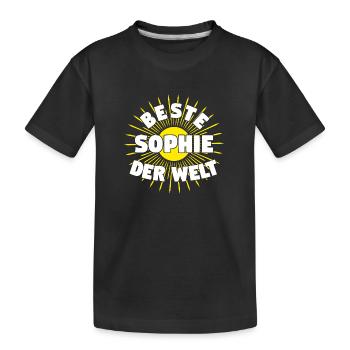 Sophie - Beste Sophie der Welt - Kinder Premium Bio T-Shirt - Schwarz - Vorne