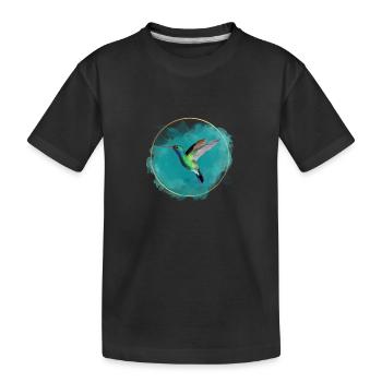 Kolibri - Kinder Premium Bio T-Shirt - Schwarz - Vorne