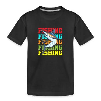 Fishermen Fishing Fishing Bait - Kids' Premium Organic T-Shirt - black - Front