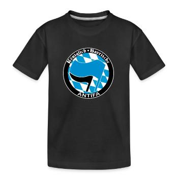 Königliche Bayrische Antifa - Kinder Premium Bio T-Shirt - Schwarz - Vorne