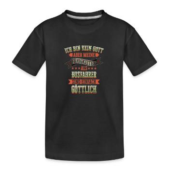 Busfahrer Busfahrerin Bus Reisebus Beruf Spruch - Kinder Premium Bio T-Shirt - Schwarz - Vorne