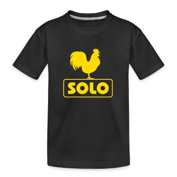Hahn Solo - Kinder Premium Bio T-Shirt - Schwarz - Vorne