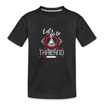 Thailand Urlaub Herkunft - Kinder Premium Bio T-Shirt - Schwarz - Vorne
