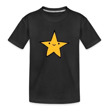 Liebes freundliches Sternchen - Kinder Premium Bio T-Shirt - Schwarz - Vorne