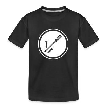 Icône du tournevis - T-shirt bio Premium Enfant - noir - Devant