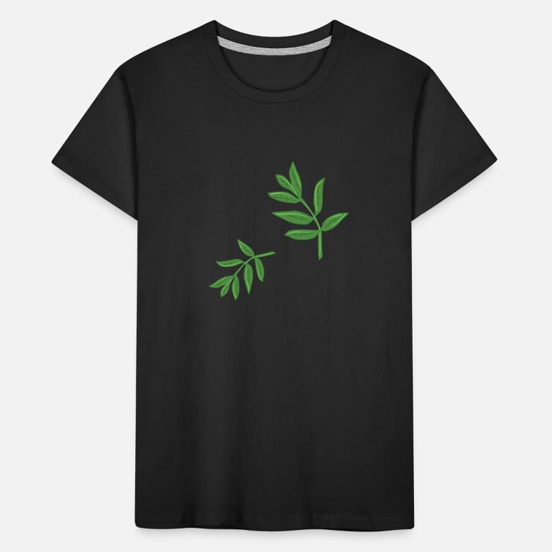 leaves plant spring natural pattern leaf Kids' Premium Organic T-Shirt