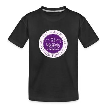 Die Queens Jubilee 2022 Logo-Produkte - Kinder Premium Bio T-Shirt - Schwarz - Vorne