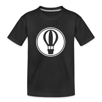 Icône de montgolfière - T-shirt bio Premium Enfant - noir - Devant