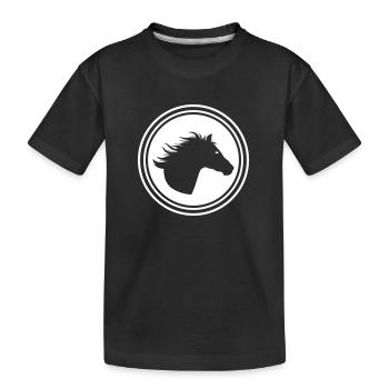 Icône Cheval Cheval - T-shirt bio Premium Enfant - noir - Devant