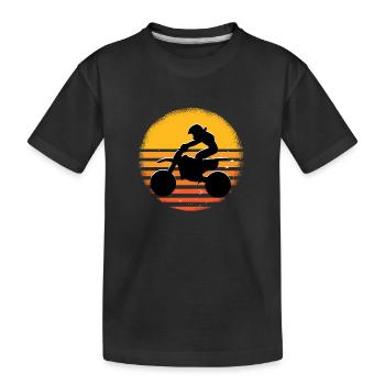 Motorcross - Kinder Premium Bio T-Shirt - Schwarz - Vorne