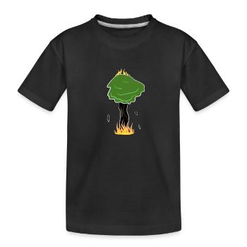 incendie d’arbre brûlant protection du climat naturel - T-shirt bio Premium Enfant - noir - Devant