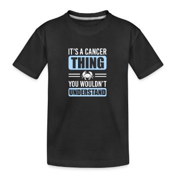 Superstition de l’astrologie du cancer - T-shirt bio Premium Enfant - noir - Devant