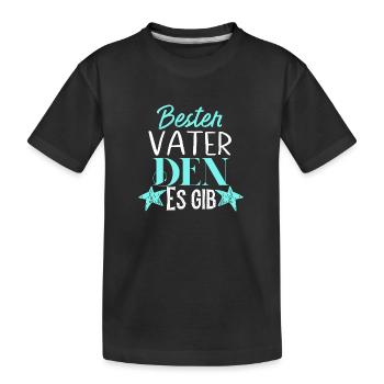 Bester vater den es gib - Kinder Premium Bio T-Shirt - Schwarz - Vorne