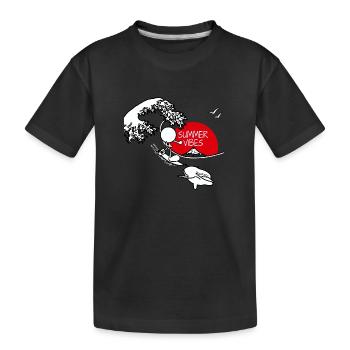 Summer Vibes Plain Doddle - Kids' Premium Organic T-Shirt - black - Front