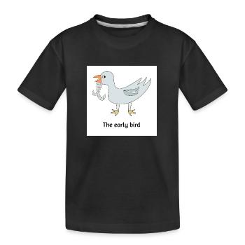 Le lève-tôt - T-shirt bio Premium Enfant - noir - Devant