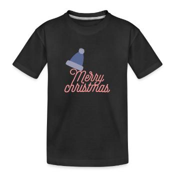 Merry christmas - Kinder Premium Bio T-Shirt - Schwarz - Vorne