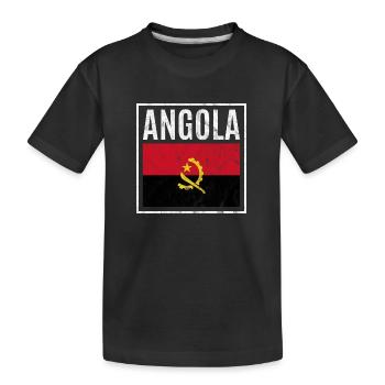 Angola - Kinder Premium Bio T-Shirt - Schwarz - Vorne