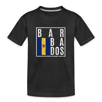 Barbados - Kids' Premium Organic T-Shirt - black - Front