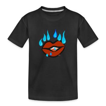 Lips seek tears v11.00 - Kids' Premium Organic T-Shirt - black - Front