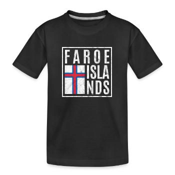 Faroe Islands - Kids' Premium Organic T-Shirt - black - Front