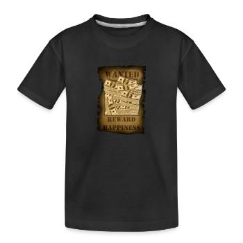 Govos Wanted Dollar - Kinder Premium Bio T-Shirt - Schwarz - Vorne