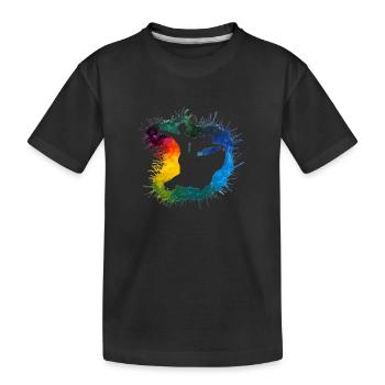 Standard Rainbow Dance Couple Aquarelle Dégradé - T-shirt bio Premium Enfant - noir - Devant