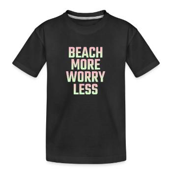 Strand Spruch - Kinder Premium Bio T-Shirt - Schwarz - Vorne