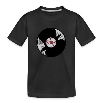 Disque vinyle Horror Eye - T-shirt bio Premium Enfant - noir - Devant