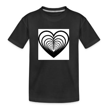 Cœurs Mêlés Blanc - T-shirt bio Premium Enfant - noir - Devant
