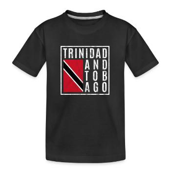 Trinité-et-Tobago - T-shirt bio Premium Enfant - noir - Devant