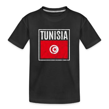 Tunesien - Kinder Premium Bio T-Shirt - Schwarz - Vorne