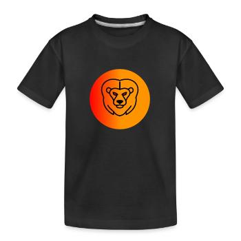 Lion aux yeux rouges - T-shirt bio Premium Enfant - noir - Devant