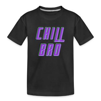 Chill - Kinder Premium Bio T-Shirt - Schwarz - Vorne