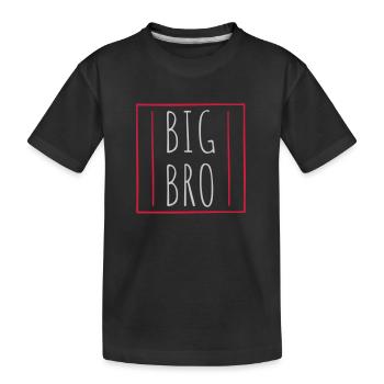 Umrandung Big Bro Logo - Kinder Premium Bio T-Shirt - Schwarz - Vorne