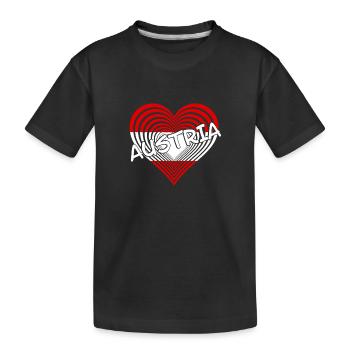 Österreich Austria - Kinder Premium Bio T-Shirt - Schwarz - Vorne