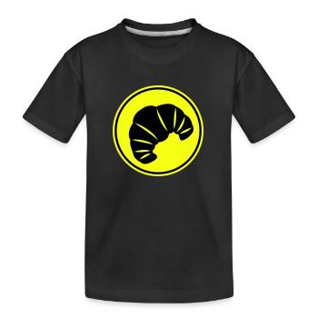 Croissant icon - Kids' Premium Organic T-Shirt - black - Front