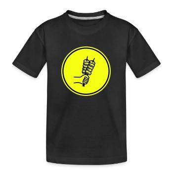 Spieß grill Icon - Kids' Premium Organic T-Shirt - black - Front