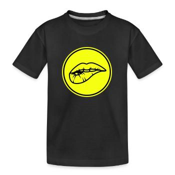 Lèvres - T-shirt bio Premium Enfant - noir - Devant