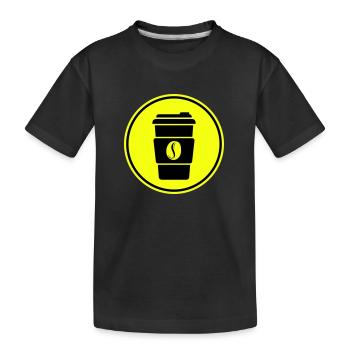 Symbole du café - T-shirt bio Premium Enfant - noir - Devant