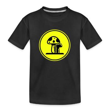 Symbole des champignons - T-shirt bio Premium Enfant - noir - Devant