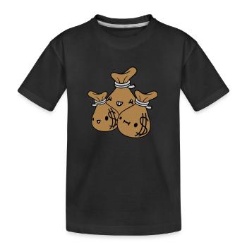 Geldsäcke Freunde Team Crew - Kinder Premium Bio T-Shirt - Schwarz - Vorne