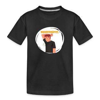 Morgenmüffel - Kinder Premium Bio T-Shirt - Schwarz - Vorne