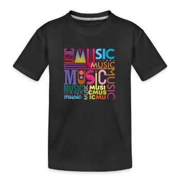 Musique drôle jazz retro song hipster vinyl rock - T-shirt bio Premium Enfant - noir - Devant