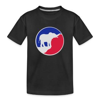 Elephant Silhouette Cliff Moon - T-shirt bio Premium Enfant - noir - Devant