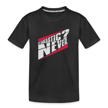 moi sarcastique ne cite jamais - T-shirt bio Premium Enfant - noir - Devant