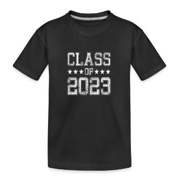 Klasse von 2023 Class of 2023 Schulabschluss - Kinder Premium Bio T-Shirt - Schwarz - Vorne