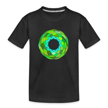 Green iris - Kinder Premium Bio T-Shirt - Schwarz - Vorne